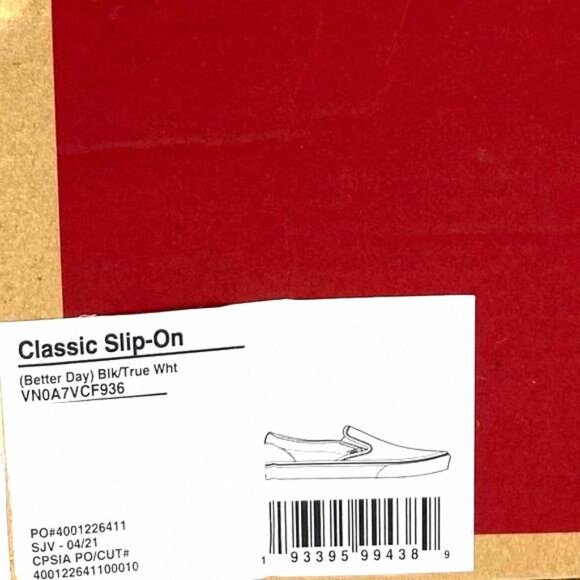 VANS Classic Slip On For Men Sneakers Yellow Black VN0A7VCF936 Shoes Low Canvas - Picture 11 of 12